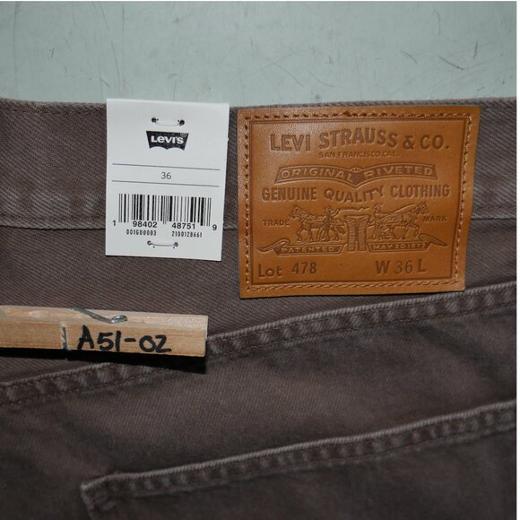 Levi's 478 Baggy Jean Shorts Mens Cargo Jorts Brown Sizes 31 34 42 NWT - Picture 13 of 16